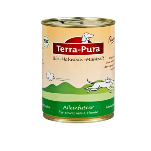 bio hundefutter huhn terra pura hähnlein mahlzeit bio hundefutter ohne küken töten